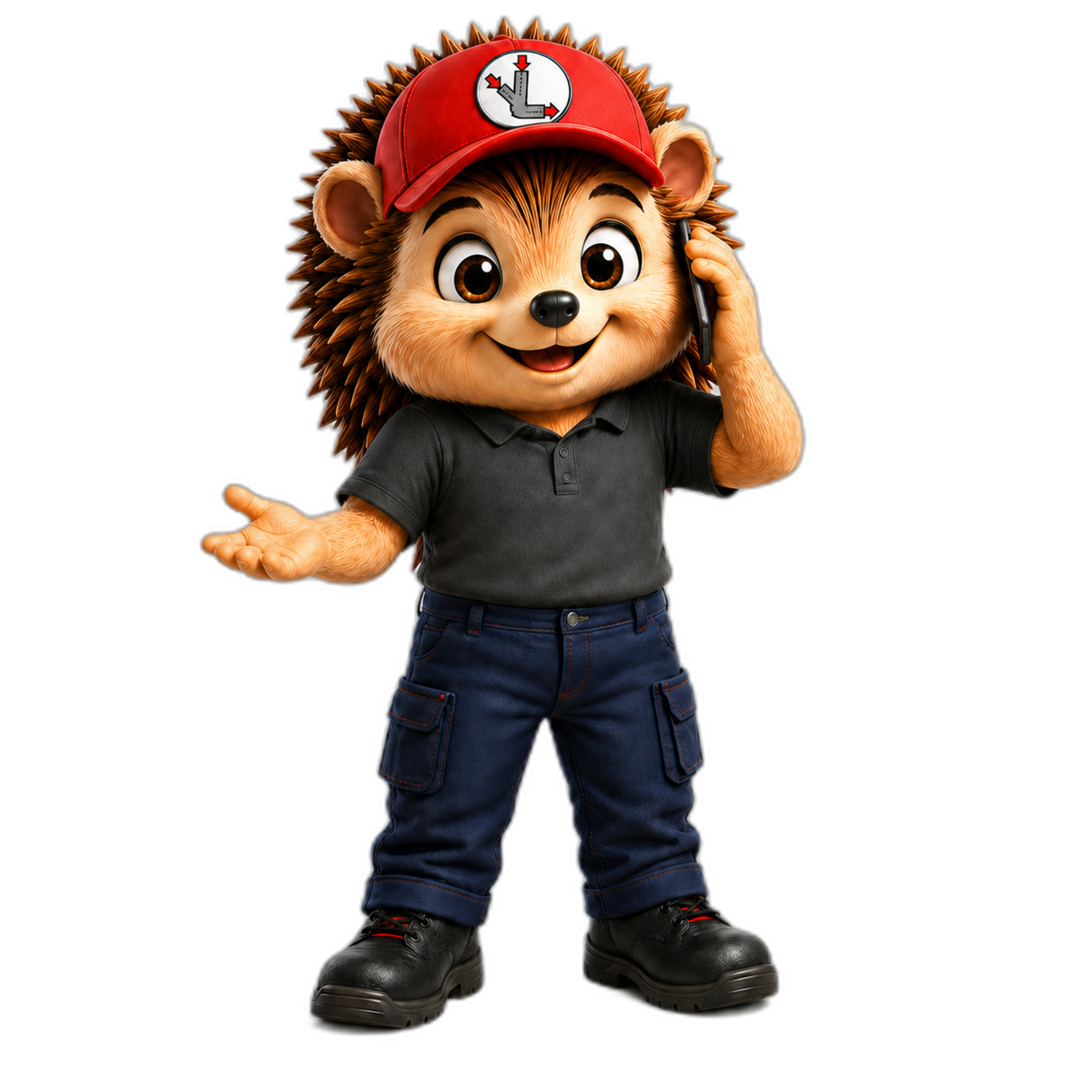 Mascotte au téléphone — étape 1, vous appelez