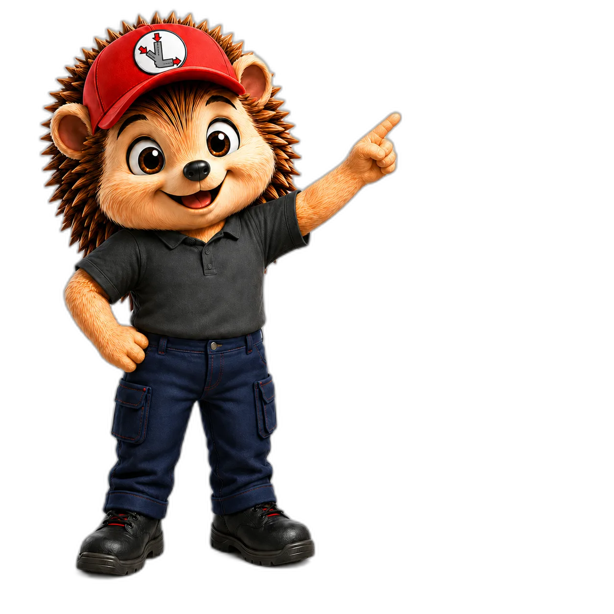 Hérisson mascotte Expert Canalisations en phase de diagnostic — débouchage de toilettes bouchées à Lausanne